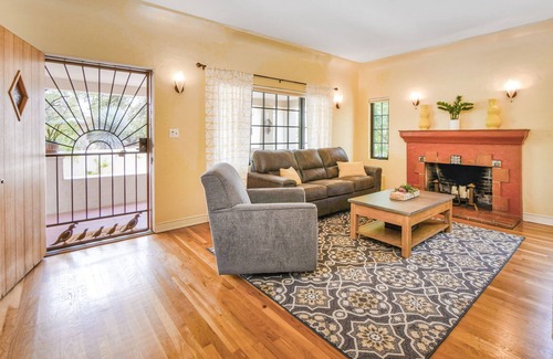 Sam Hughes House | Bright, Snowbird-Friendly Home with Private Pool, WiFi, and Central AC