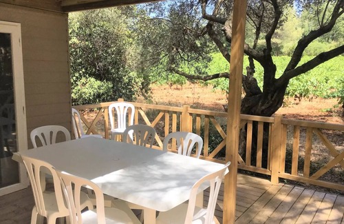 Carqueiranne Ski Chalet | Camping Le Beau Vézé* - Chalet Vanille 4 rooms 6/8 people Air-conditioned