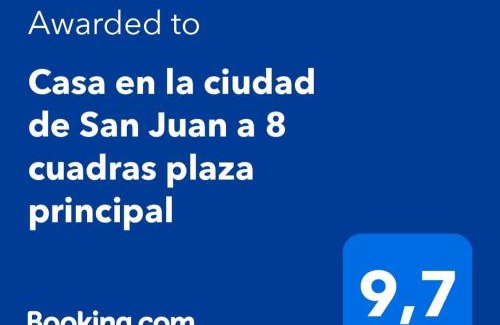 San Juan House | Casa en San Juan céntrica a 8 cuadras plaza principal