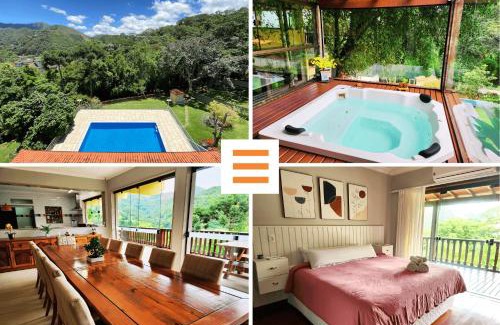 Itaipava House | Casa Feliz: serviço, hidro aquecida, piscina