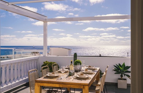 Puerto del Carmen Apartment | Casa Lola | Penthouse with huge terrace and sea views in the old town