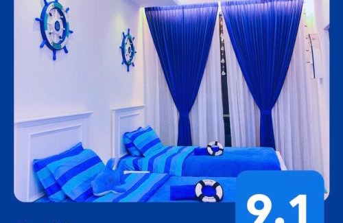 Kuching Apartment | Cat City Mediterranean Theme City&Pool View Homestay 貓城地中海主題城市泳池風景民宿