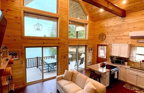 West Oneonta Cabin | Catskills Over Water Bungalow on Lake Albanese!