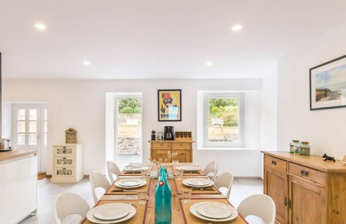 Siouville-Hague Cottage | Charming Stone House: Ocean View, Surfers' Paradise, Enclosed Garden, Pet-Friendly, Modern Amenities