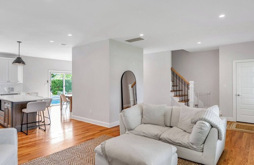 Greenport West House | Chic North Fork Getaway with Resort-Style Pool & Stylish Interiors