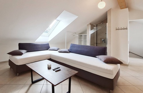 Munchen District Apartment | Close to fair! Special apartment (living room with shower) + priv. parking space