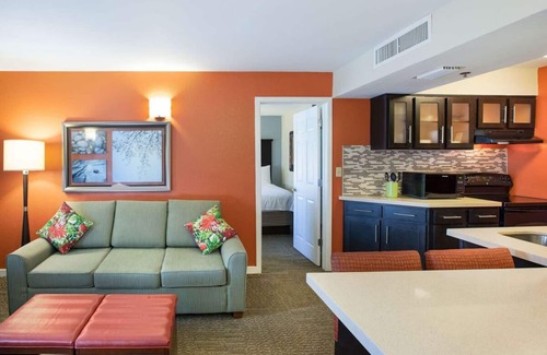 Florida Central Atlantic Coast Hotel | Close to SeaWorld Orlando! TWO 2BR Suites with Kitchens, Pool, Pets Allowed!