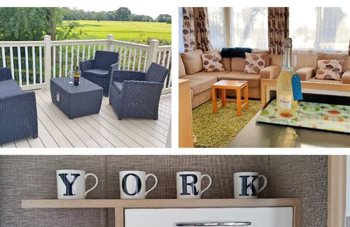 York House | Comfortable caravan with WiFi. Close to York. Country views.