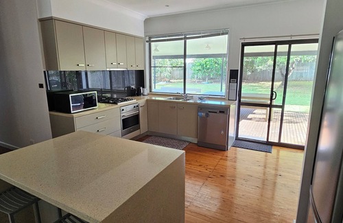 South West Rocks House | Comfortable air conditioned, pet friendly holiday home with large open.