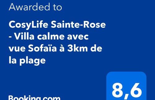 Sainte-Rose House | CosyLife Sainte-Rose - Villa familiale calme avec vue Sofaïa à 3km de la plage