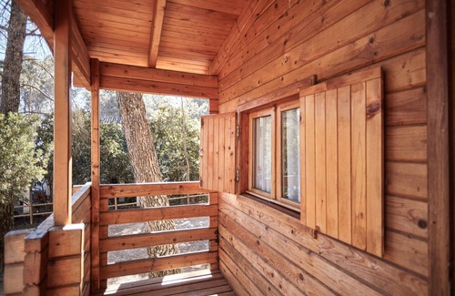 Hornos House | Country House 'Cabaña 1' with Mountain View, Shared Pool and Air Conditioning