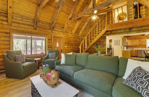Strawberry Cabin | Covered Deck, Private Acreage: Log Cabin in Pine