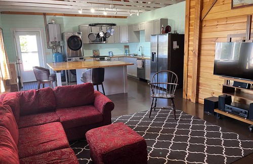 Charleston Cabin | Cozy custom built cabin home with spectacular sunset views from private deck