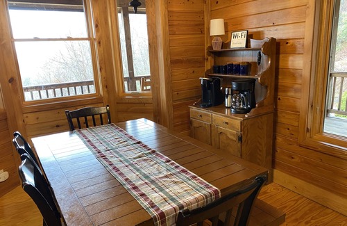Tuckasegee Cabin | Cozy Mountain Cabin! Amazing Views Fire Pit Wraparound Deck Serene Retreat