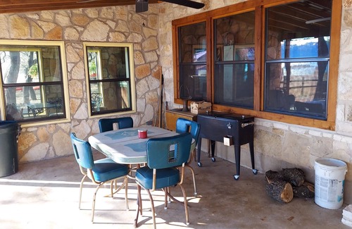Lago Vista Cabin | Cozy, private waterfront stone cabin on the north shore of Lake Travis