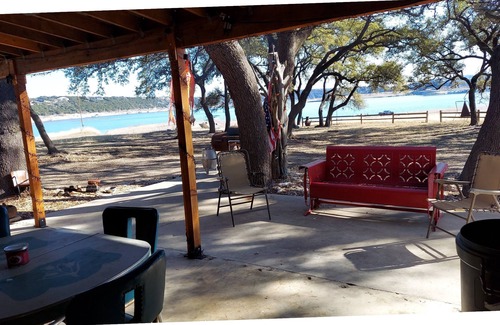 Lago Vista Cabin | Cozy, private waterfront stone cabin on the north shore of Lake Travis