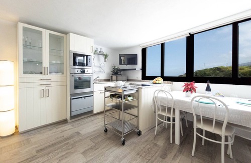 La Guancha Apartment | Cozy studio with breathtaking sea and Teide views, quiet neighborhood.