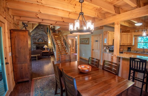 Lansing Cabin | Crest Cabin - Blue Ridge Mountain Log Cabin - Views - Fireplace - River Access!