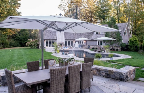 Norwalk House | CT Retreat: Stunning, Expansive Compound with a Gorgeous Barn and Outdoor Pool