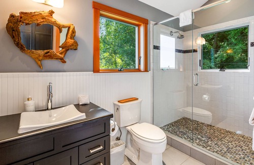 Langley House | Custom, oceanfront home with private hot tub, beach access, & stunning views