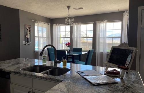 Rio Rancho House | Desert Beach House with a Mountain View - Private Pool and Hot Tub!