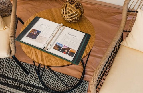 Yucca RV Rental | Desert Glamping Escape w/ Shared Bathroom: Sunset at Ravari (1 of 6)