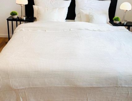 Homburg Apartment | Direkte Uninähe: Ferienwohnung mit großem Doppelbett, Küchenzeile und neu renoviertem Badezimmer