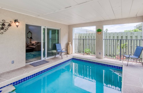 Southwest House | Dog-friendly beach bungalow near coastline with private pool, patio, AC & W/D