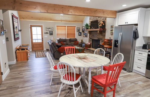 Eagle Mountain Cabin | Dog-friendly home with wraparound deck, firepit, grill, WiFi, and pool