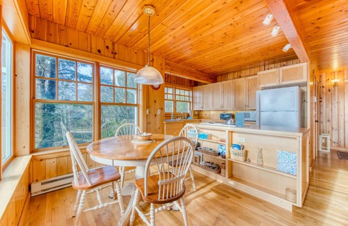 Oceanside House | Dog-friendly house near the beach with ocean views, wood stove, & telescope