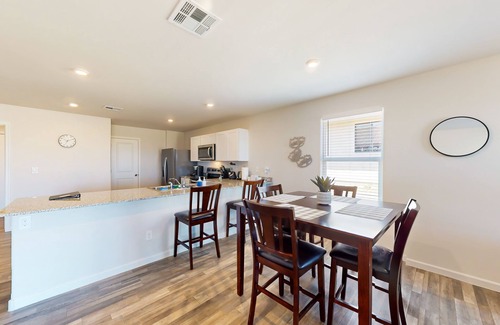 Pomerene House | Dog-friendly modern home with children's items, open-concept layout, & W/D