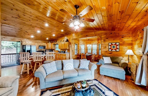 Murphy Cabin | Dog-Friendly scenic cabin with amazing views, covered deck, firepit, & hot. tub