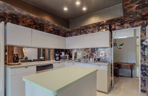 Huning Castle House | Dotty's Place - A Midcentury Dream located in the center of the luminaria tour.