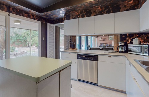 Huning Castle House | Dotty's Place - A Midcentury Dream located in the center of the luminaria tour.