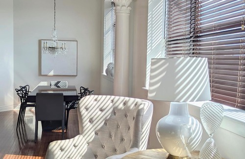 Central Business District Condo | Downtown Penthouse Getaway - Walkable, Private Parking, Holiday Lights