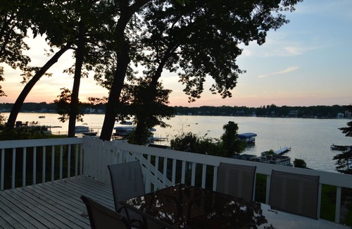 Edwardsburg Cottage | EAGLE LAKE FRONT with best views of the lake and sandy beach.