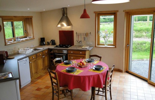 St-Denis-le-Vetu Cottage | Eco-Friendly Norman House with Fireplace