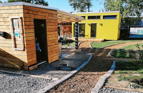 Stadtlauringen Apartment | Ecological apartment in the Tinylodge (25sqm) with sleeping lofts and terrace