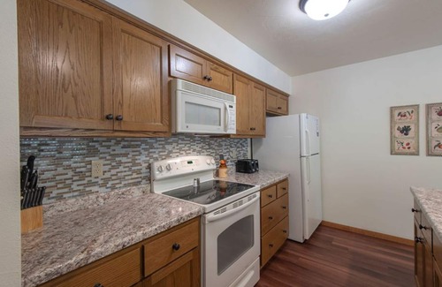 Baileys Harbor Condo | Elegant 2BR Condo with Lake View, Balcony, and Fireplace