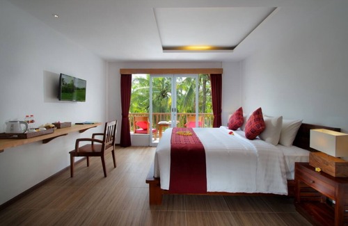 Melayang Resort | Elegant minimalist room for 2 people near Ubud shared infinity-edge swimmingpool