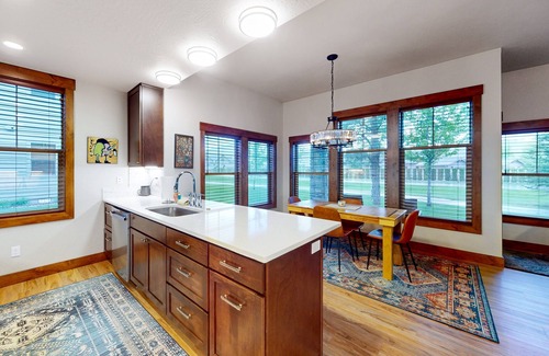 Dover Bay Condo | Elegant, newer, 1st-floor condo with private hot tub - steps to resort marina