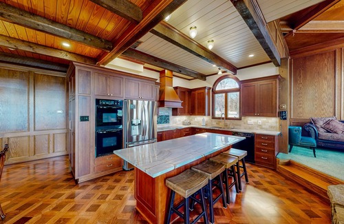 Tool House | Elegant & unique abode with canoe, kayaks, dock, grill, wood fireplace, W/D, AC