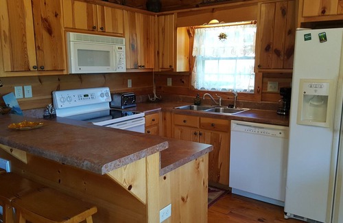 Maggie Valley Cabin | Elk Horn Ridge is a lovely log home, accommodates 6, WiFi, AC, easy access.