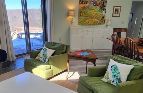 Eagles Mere Cottage | Enjoy a sunset view from the deck at "Pineapple" in Eagles Mere