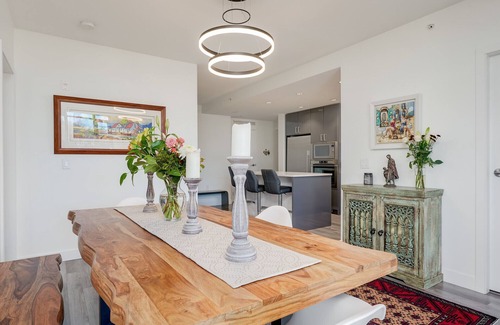 Downtown Victoria Condo | Escher Escape - Art-filled retreat with work desk nestled in the heart of downtown Victoria!