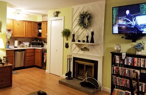 Chalet Village Condo | Everyone Welcome! Private WiFi, Heated Pool, Gas Grills, Catch the View!