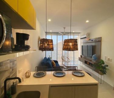 Santa Marta Apartment | Excepcional-ApartaSuite-vista al Mar-2 camas