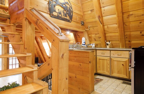 Cleveland Cabin | Falling Waters at Mustang Creek - A-Frame Lodge w/Hot Tub & Your Own Waterfall