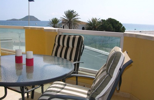 San Javier Apartment | Family apartment, 1st floor, sea views, communal pool, next to beach