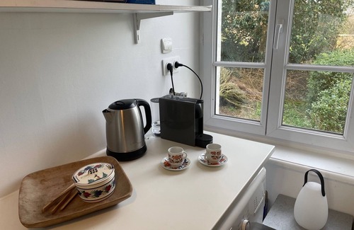 Douarnenez House | Family home, sea view, garden with trees
